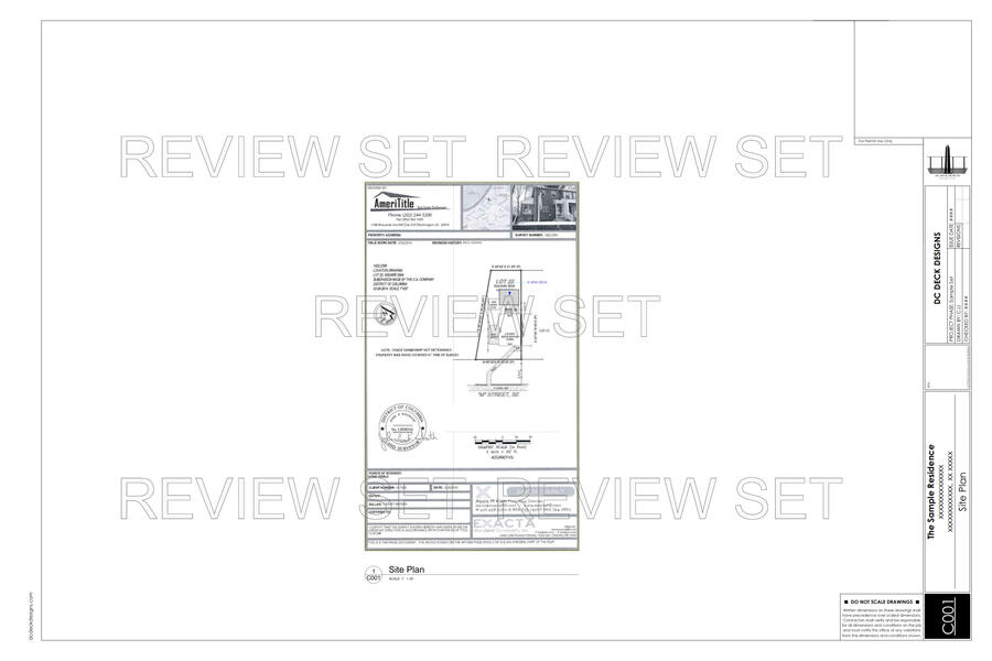 Residential deck site plan design