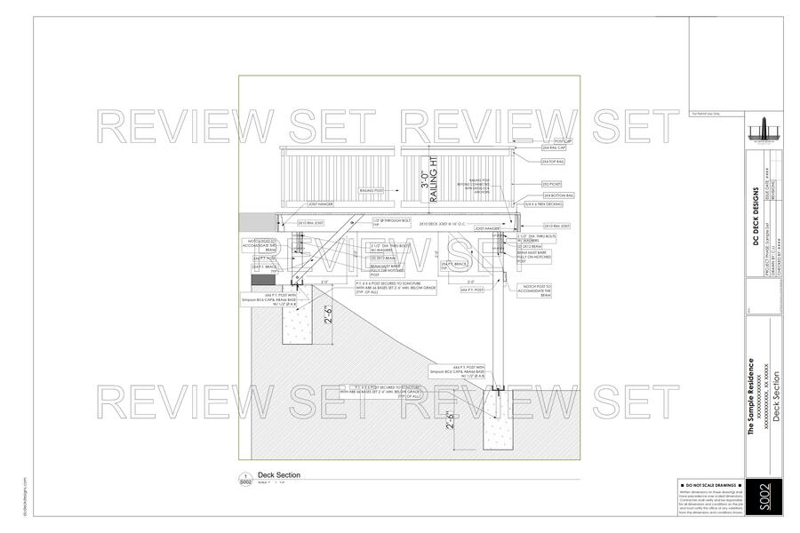 Deck structural section details